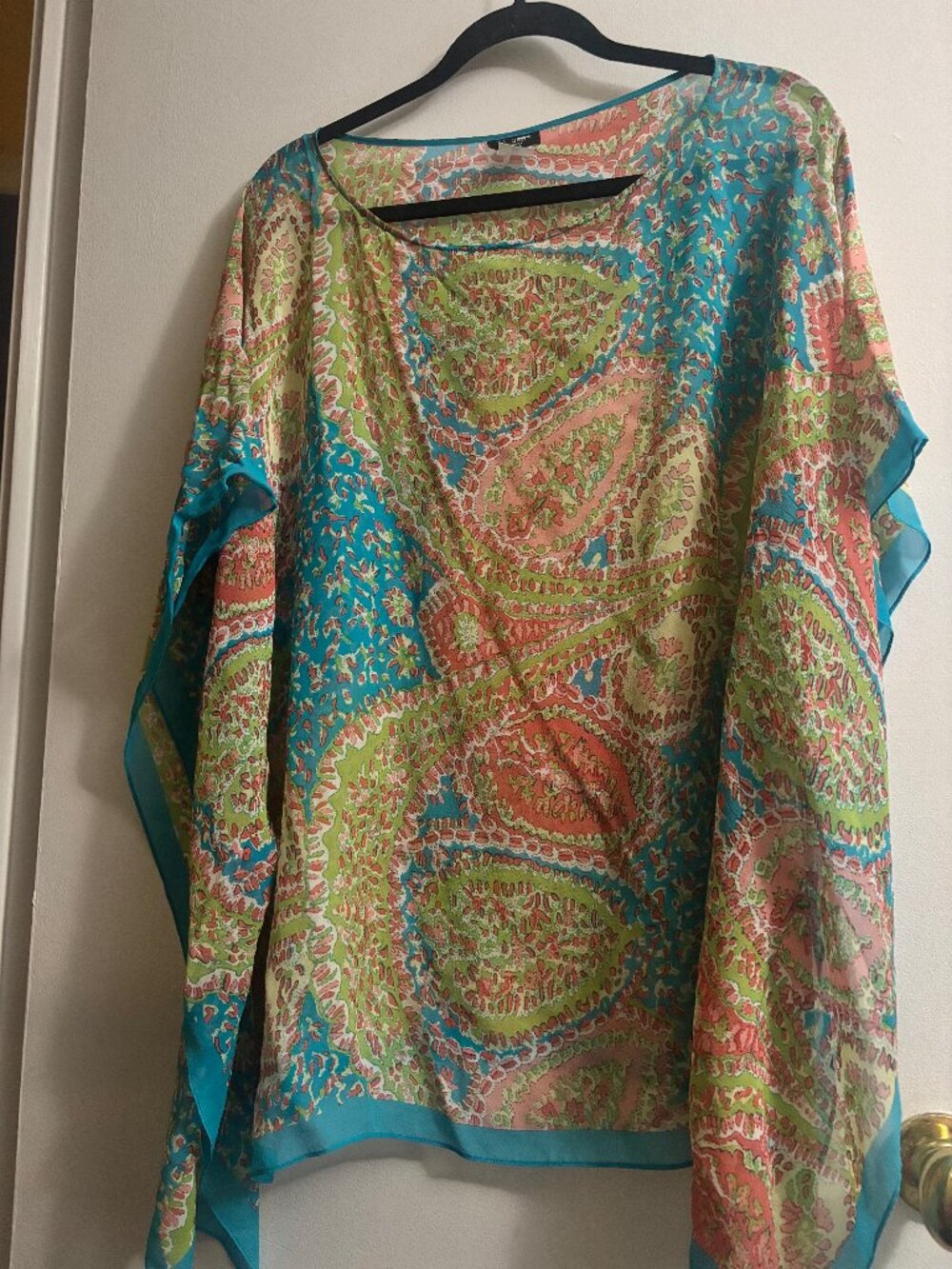 Boho silk kaftan-style top from Talbots